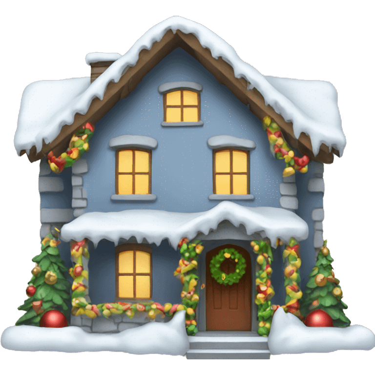 Christmas house emoji