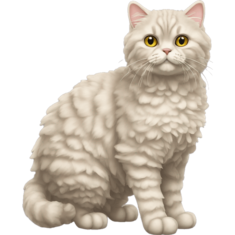 Selkirk Rex Cat Full Body emoji