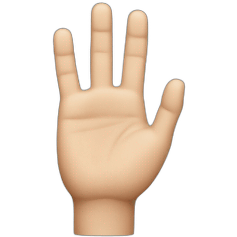 A hand stopped by another hand emoji