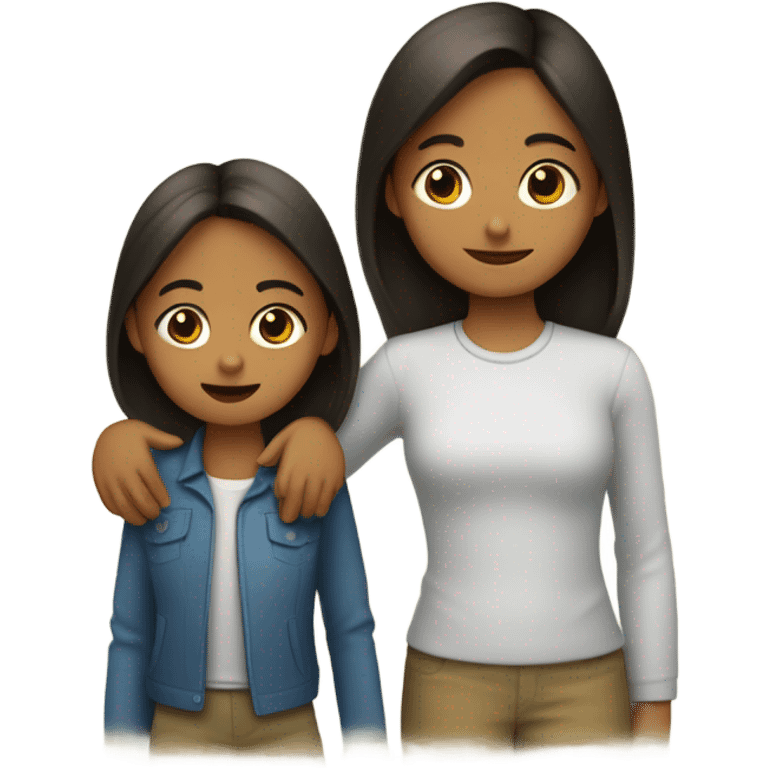 Dos niñas y un niño emoji