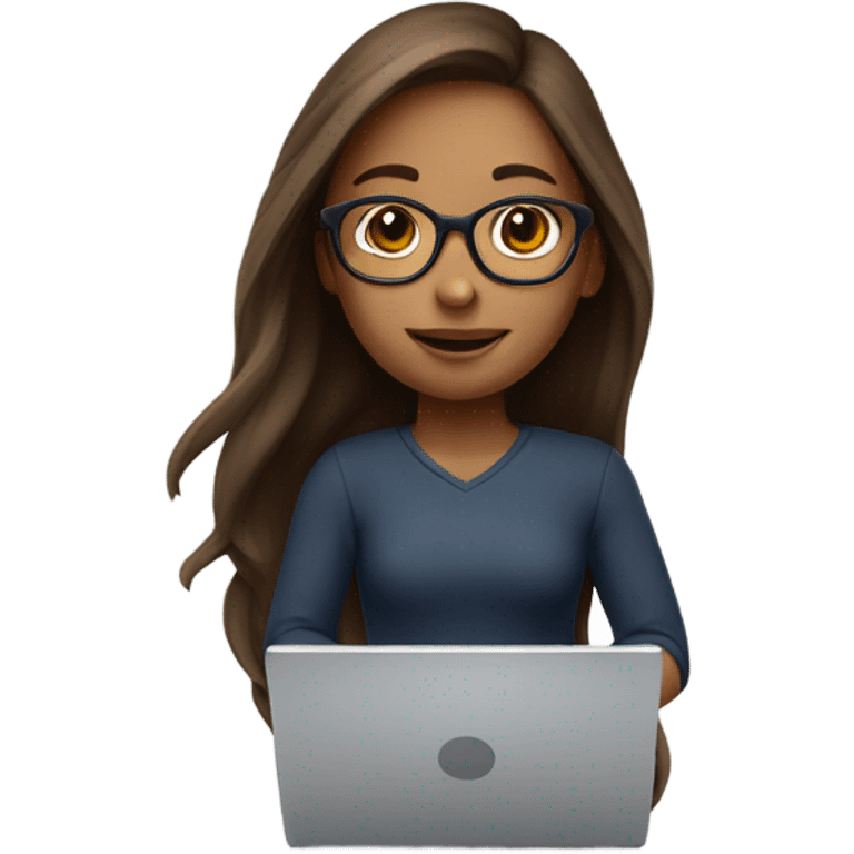 girl-brown-long-hair-with-laptop-and-glasses-white-skin emoji