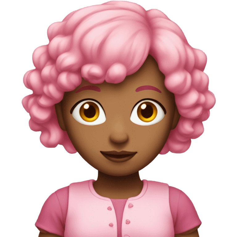 A pink girl emoji