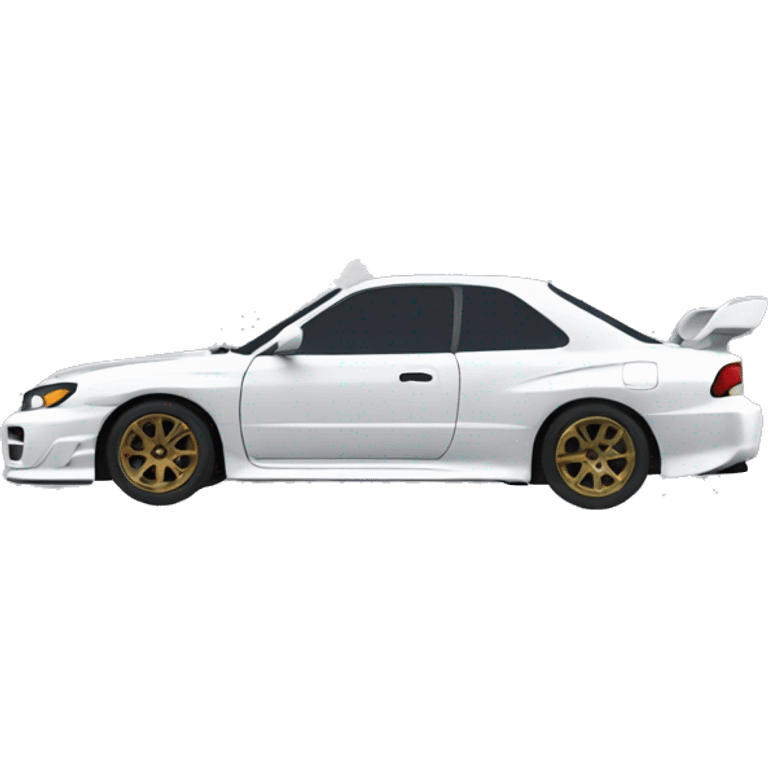 Drift subaru with smoke  emoji