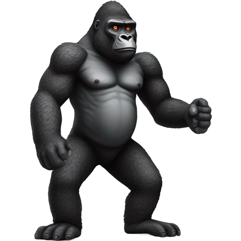 Gorilla made of lava with no legs emoji