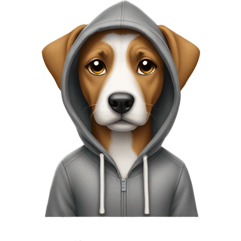 dog wearing hoodie emoji