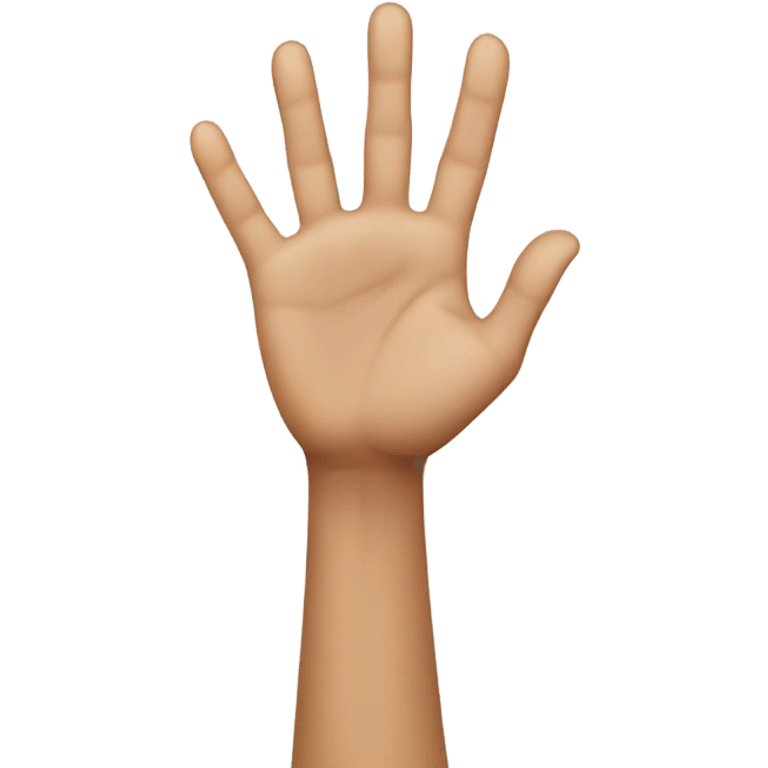 Woman holding right hand up emoji