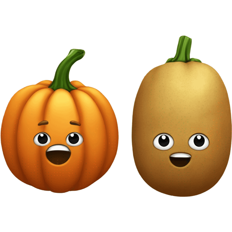 Potato and pumpkin  emoji