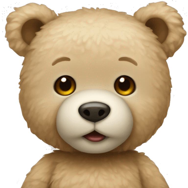 beige teddy bear  emoji