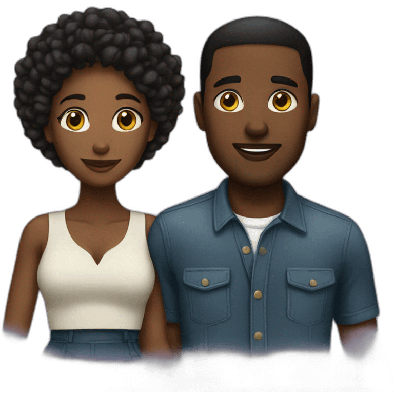 black couple emoji