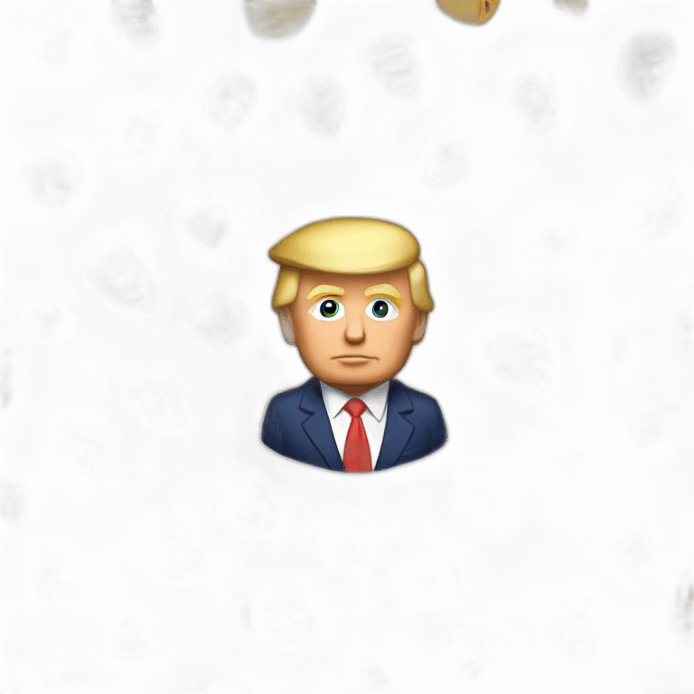 Donald Trump avec un drapeau des États Unie  emoji