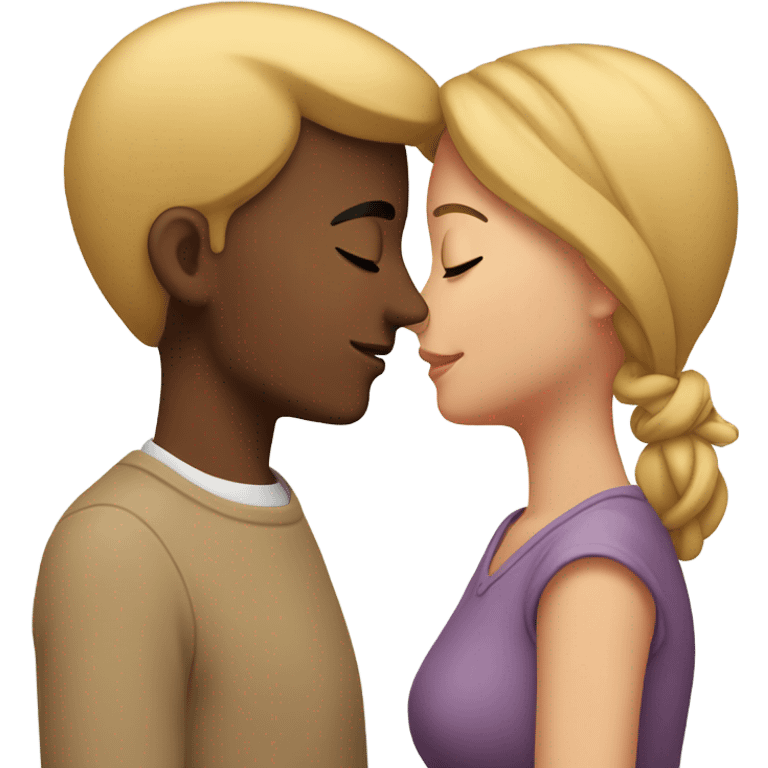 boyfriend and girlfriends foreheads touching emoji