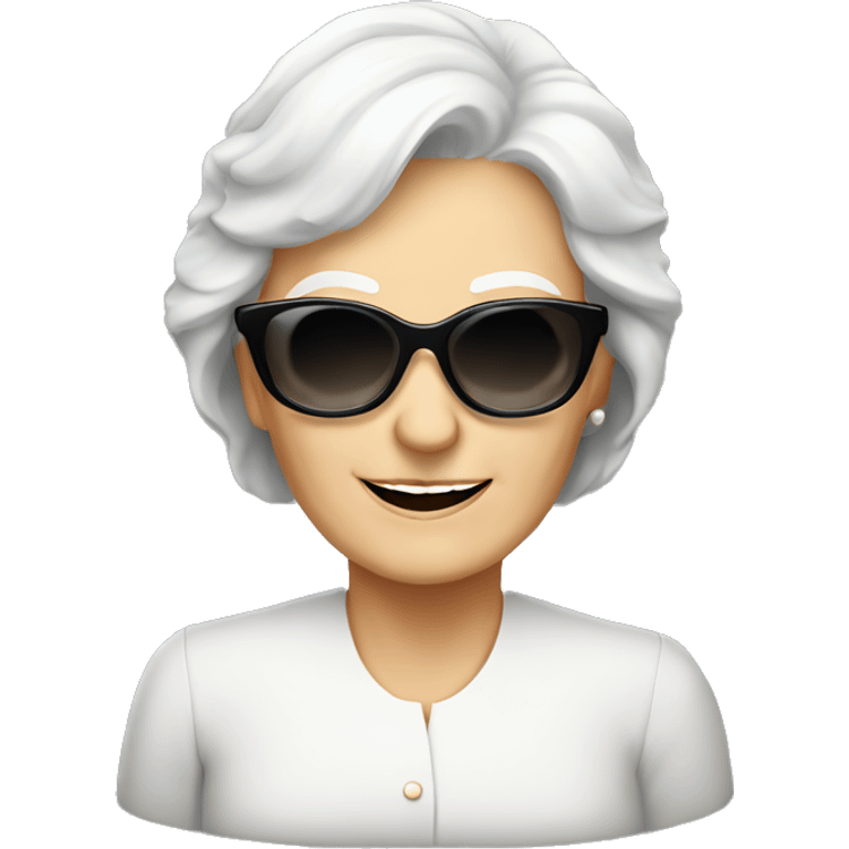 senior white lady in sunglasses emoji