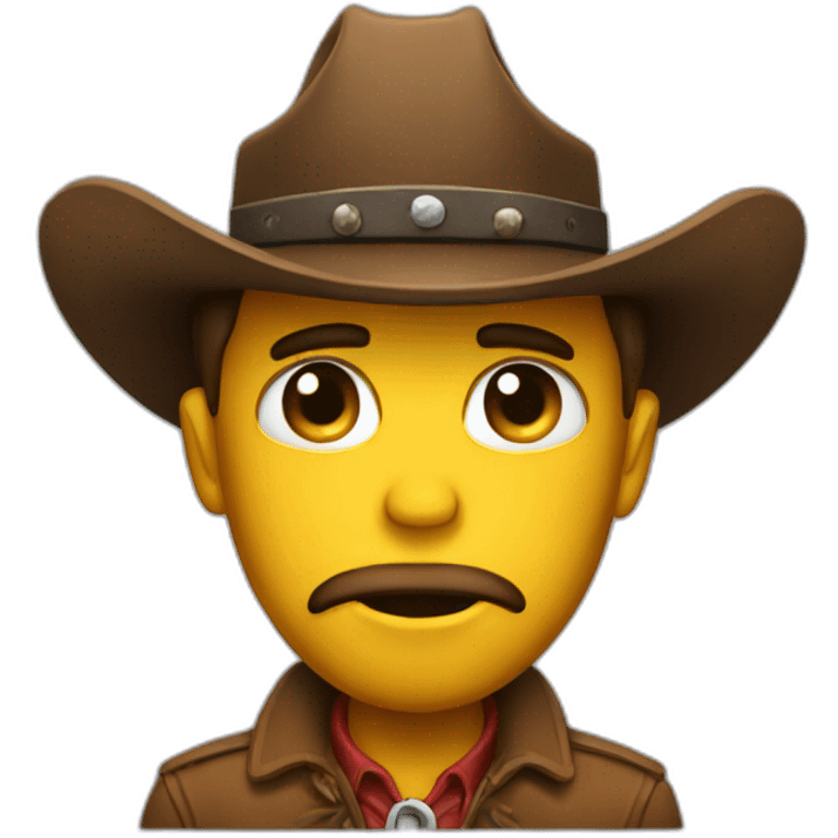 Cowboy feeling sick emoji