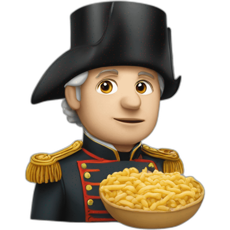 Napoléon qui mange un Macdonald emoji