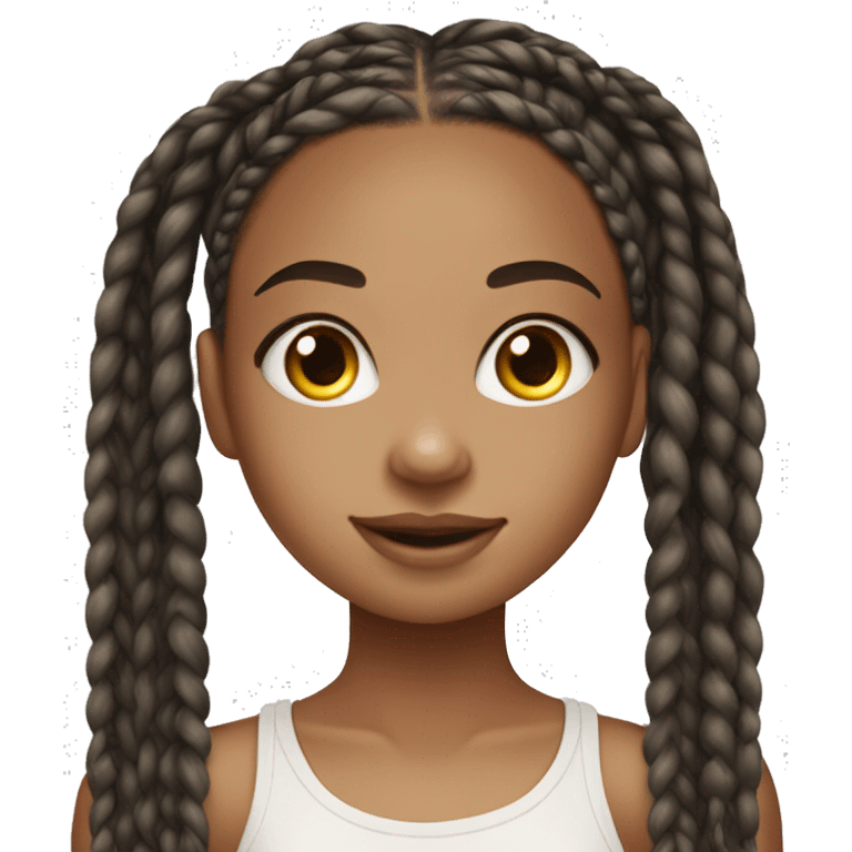 box braids on light skinned girl emoji