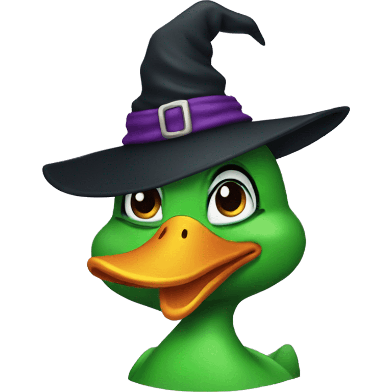 a witch green  duck emoji