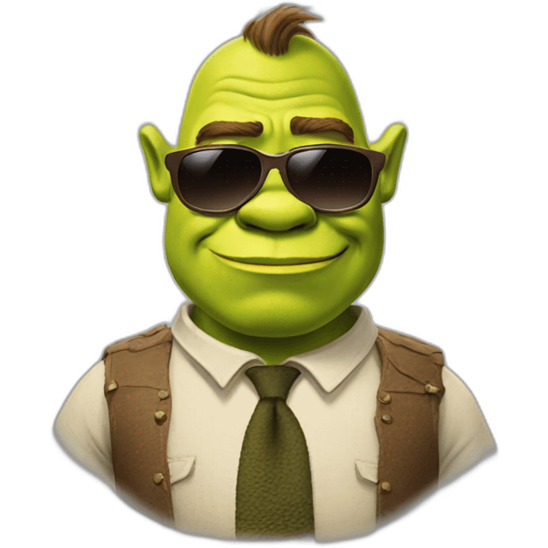 shrek with sunglasses emoji