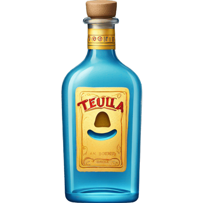 Blue bottle of tequila  emoji