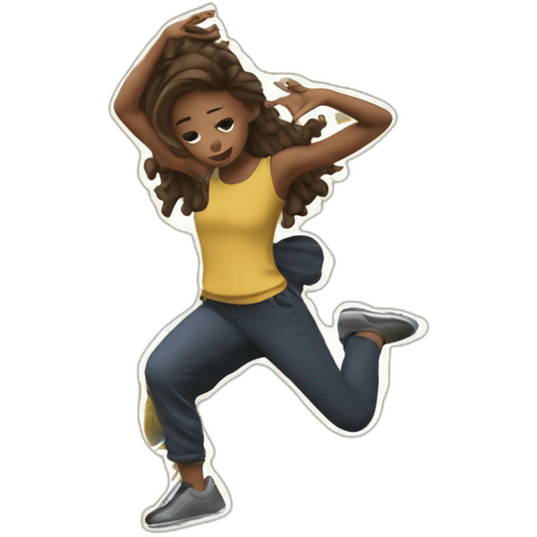 Dab fille emoji