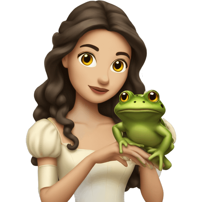  Brunette princess with toad  emoji