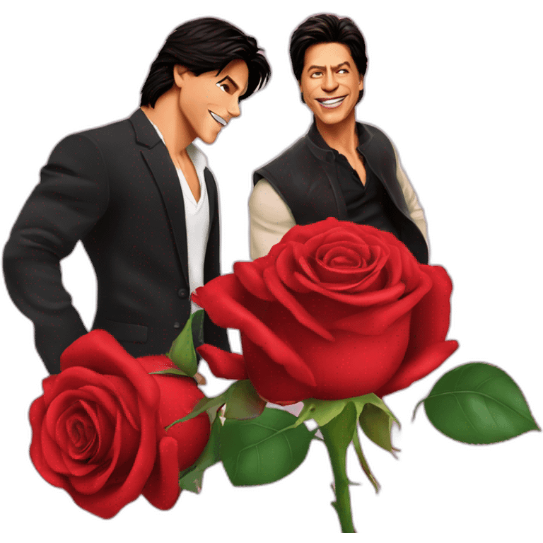  Shahrukh khan with rose  emoji