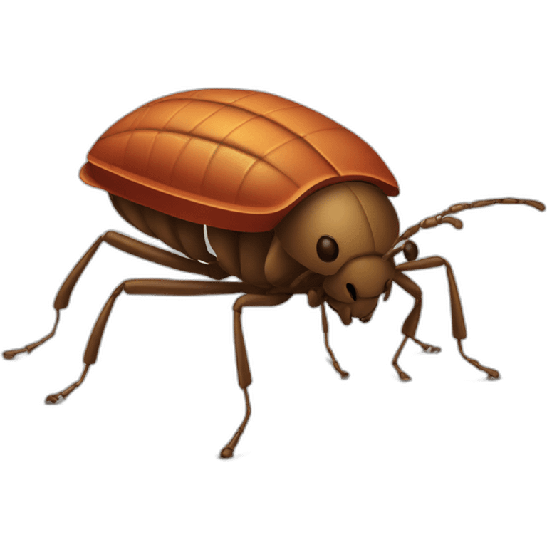 A bed bug with a machinegun emoji