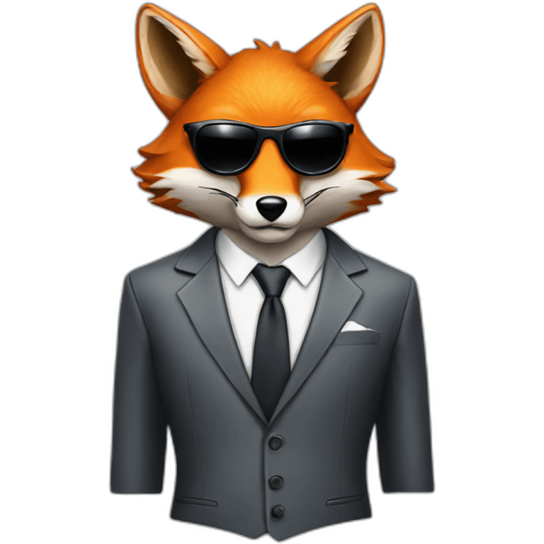 Cool Fox in a suit with sunglasses  emoji