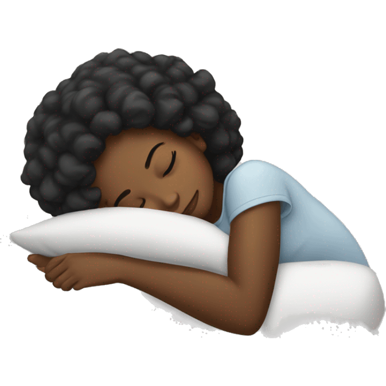 A black girl sleeping  emoji