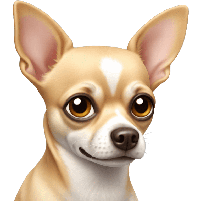 Chihuahua dog with one brown eye  emoji