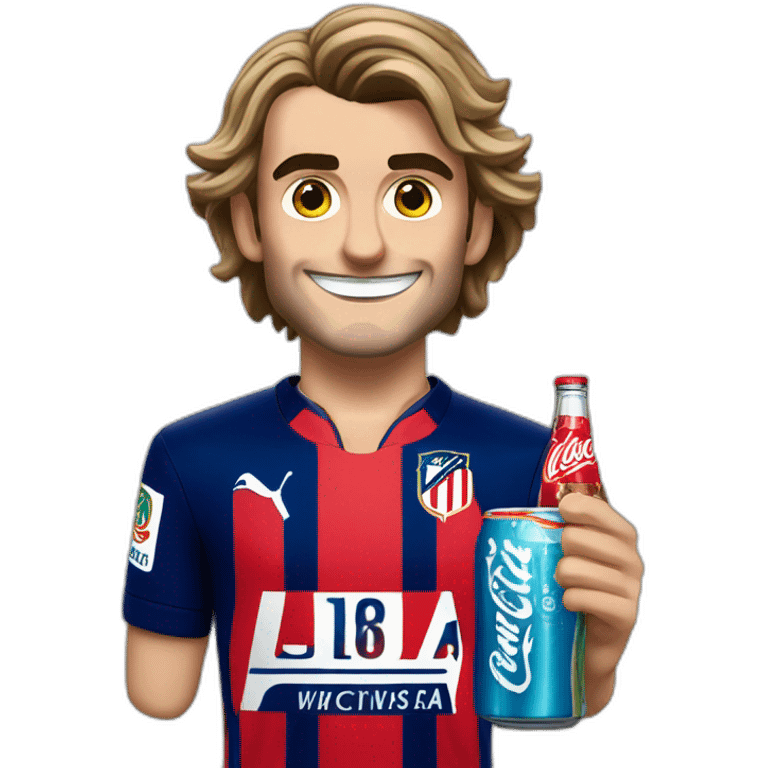 Antoine griezman avec un coca emoji