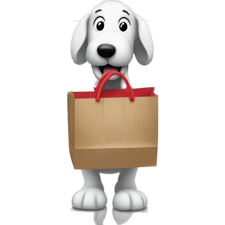 Snoopy in Black Friday shopping  emoji