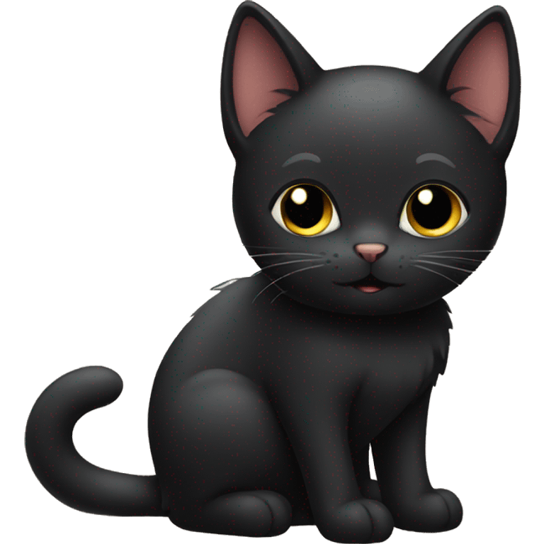 cute black cat emoji