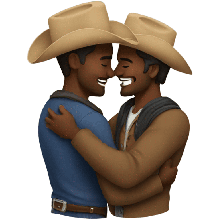 Cowboys hugging emoji