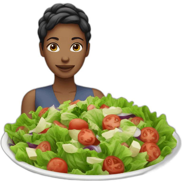 Woman est salad emoji