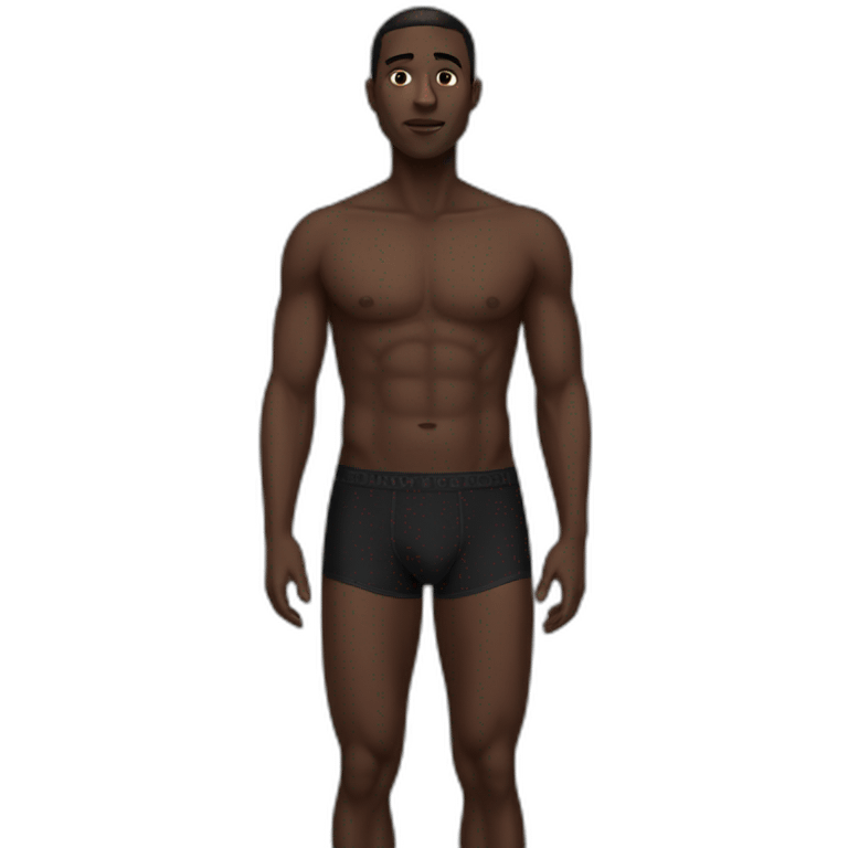 black-man-black-underwear emoji