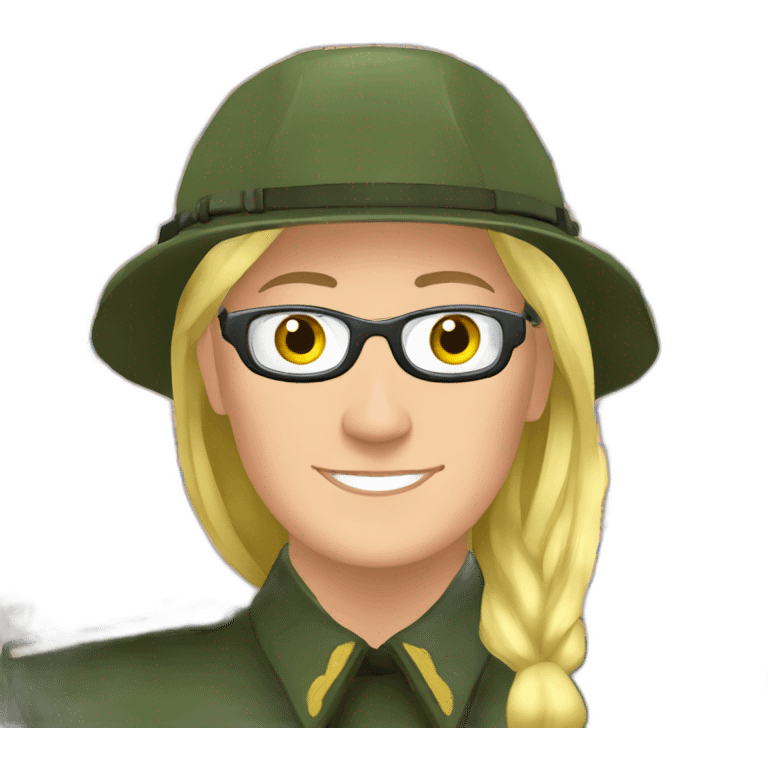 marine lepen with singlasses emoji