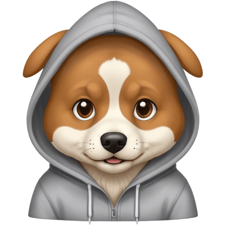 dog wearing a hoodie  emoji