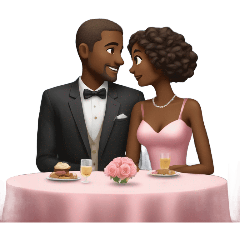 Romantic date for stunningly beautiful couple emoji