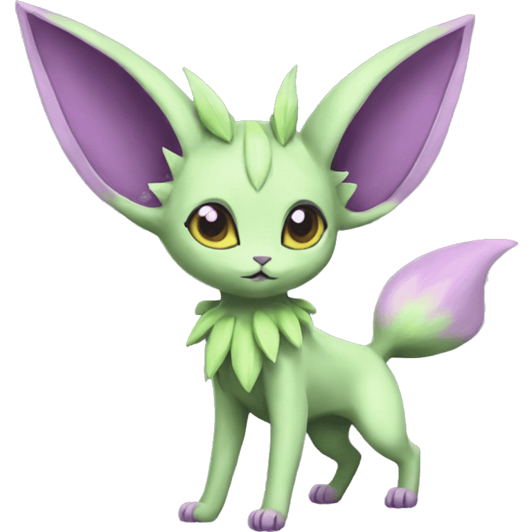 Espeon-Leafeon full body emoji