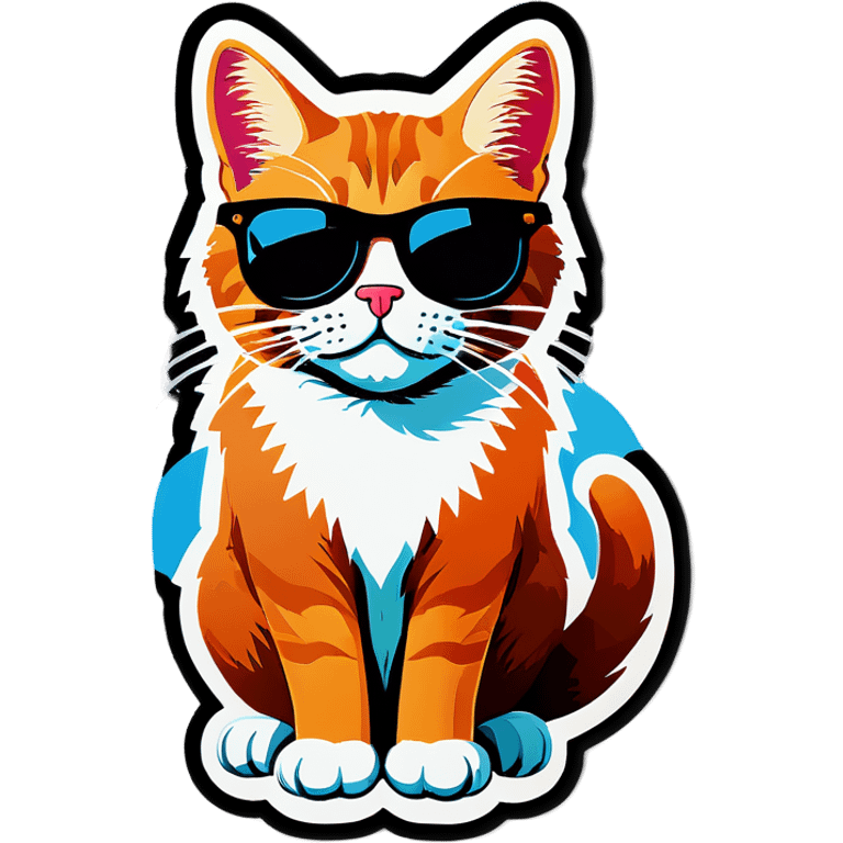 Cat with sunglasses emoji