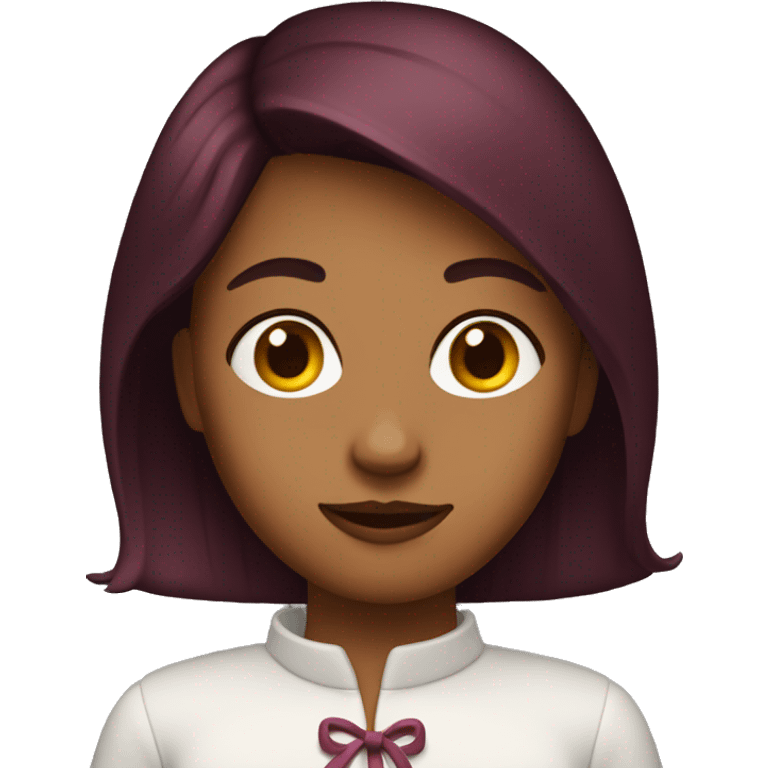 Burgundyhead girl  emoji