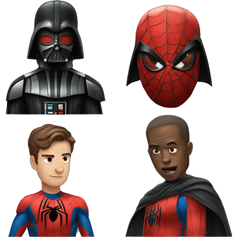 Spider-Man with darth vader style  emoji