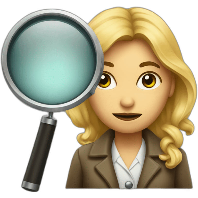 Woman detective with magnifying glass emoji