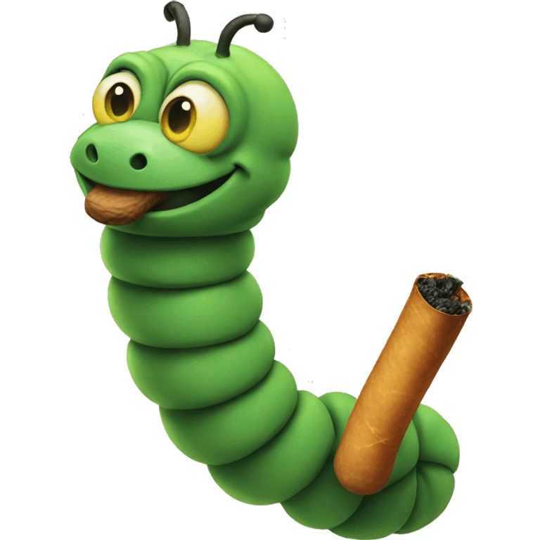 smoking caterpillar emoji