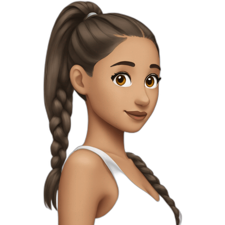 Ariana grande with ponytail  emoji