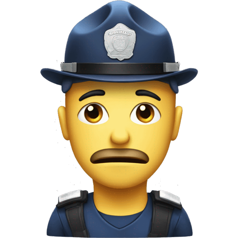 Tired with Police hat emoji