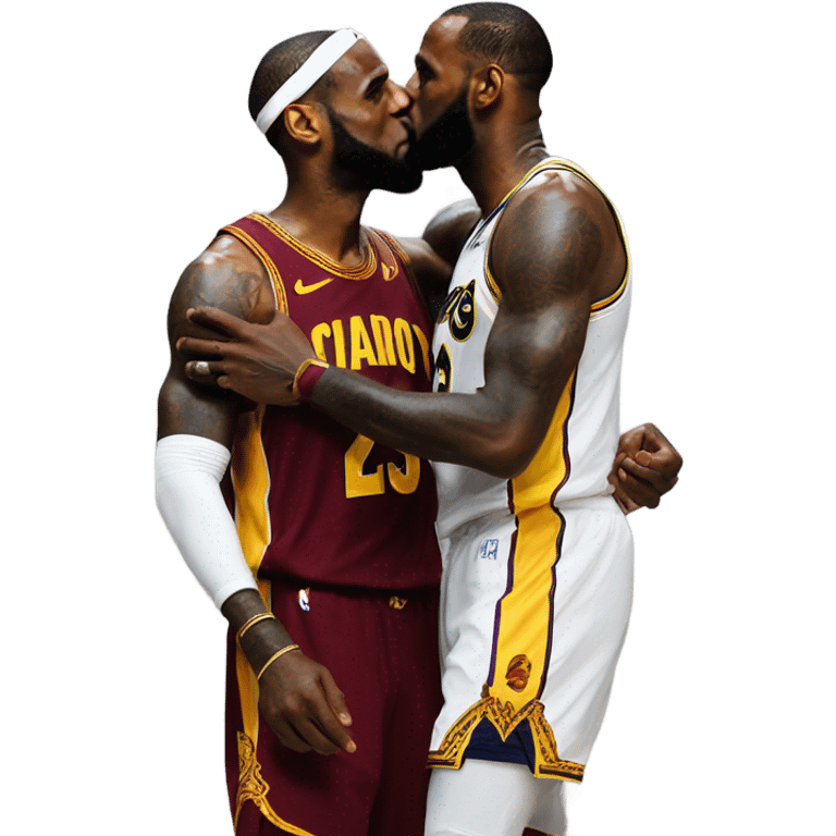 James Sisson kissing LeBron James  emoji