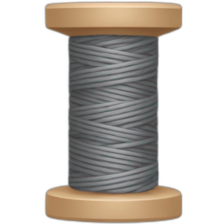 a spool of thread in gray color emoji