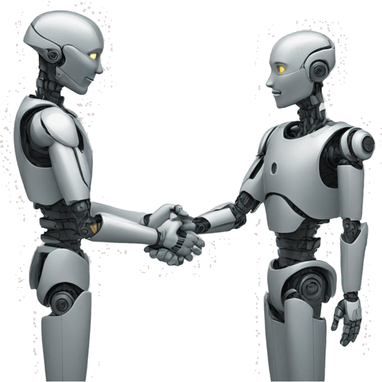 human and robot handshake emoji