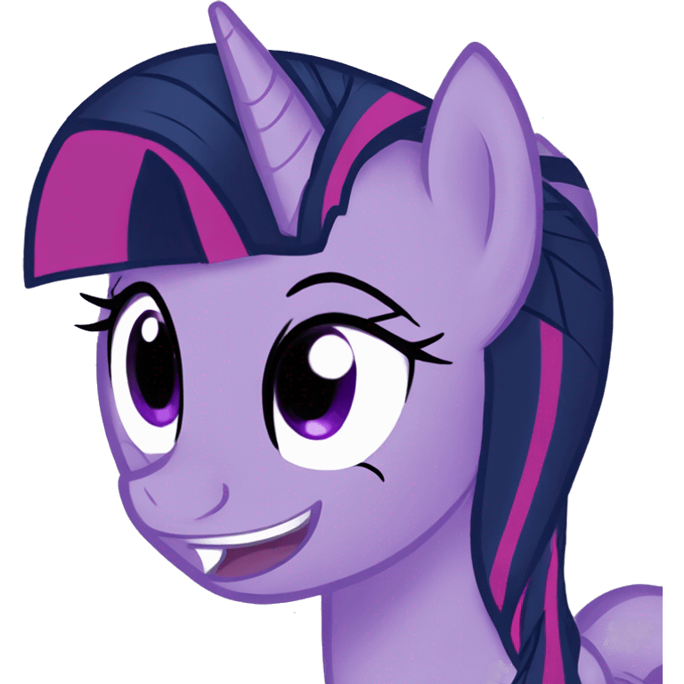 twilight sparkle smiling my little pony emoji